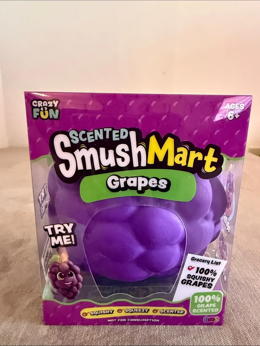 SmushMart Scented Grapes & Kitty Squeeze Fidget Toys | New